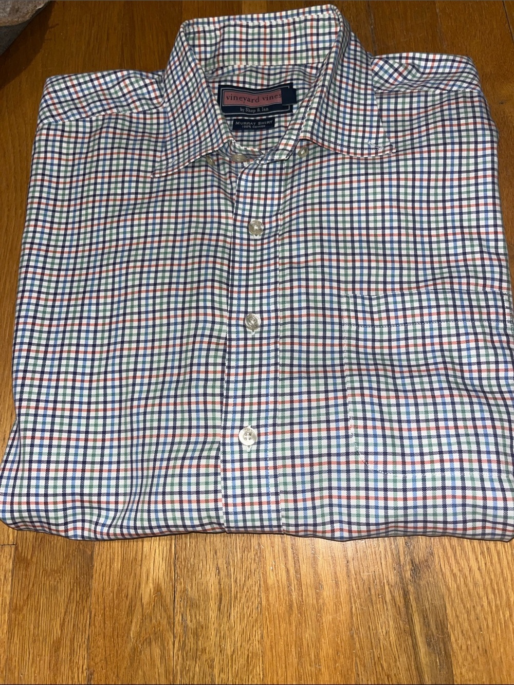Vineyard Vines Men's Mini-Check Dress Shirt in Blue, Green, Red